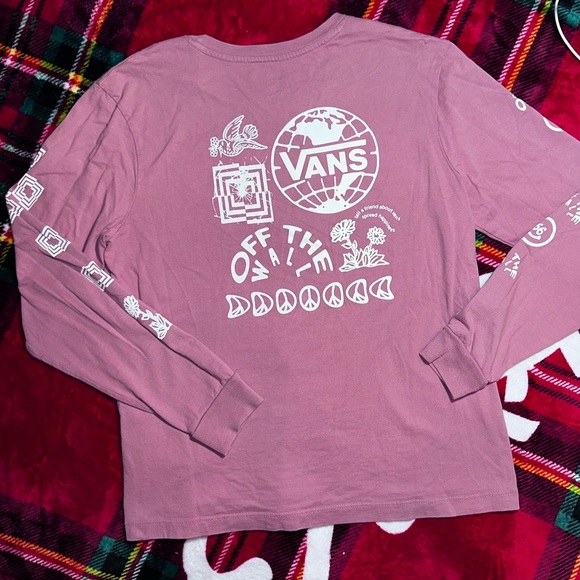 Vans “Off the Wall” Long Sleeve Tee — Dusty Rose (Size Large) - Picture 7 of 7